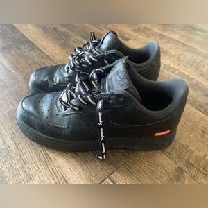 Supreme Nike Air Force 1 Black Collaboration Sneakers